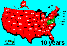 El mapa de EE.UU. despus de 10 aos