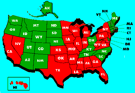 El mapa de EE.UU.
