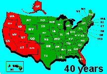 El mapa de EE.UU. despus de 40 aos