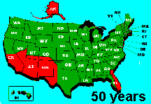 El mapa de EE.UU. despus de 50 aos